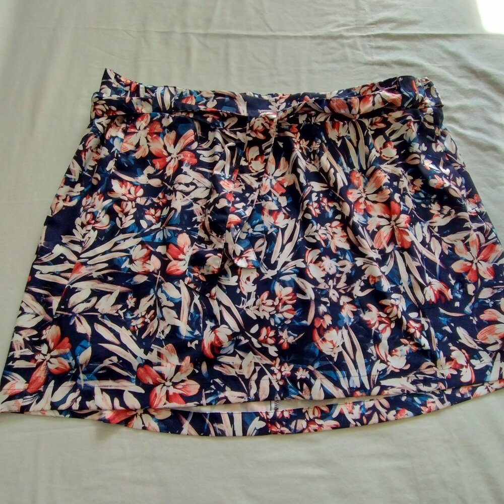 SAINT JOHN's BAY Navy & Pink BELTED "ACTIVE" Style SKORT Sz 2X